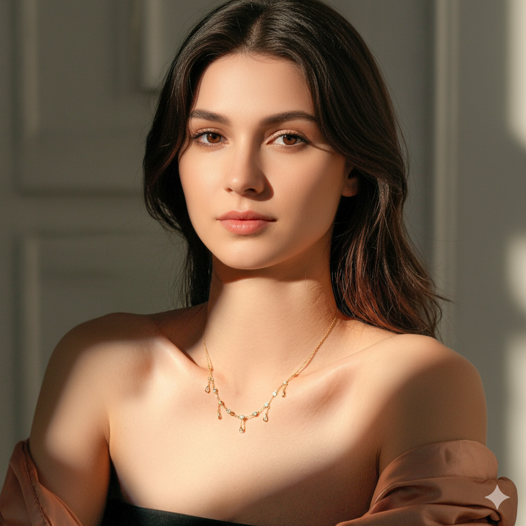 925 Sterling Silver Zircon Necklace