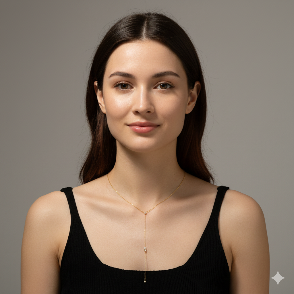 925 Sterling Silver PIRAMIDE Crystal Necklace