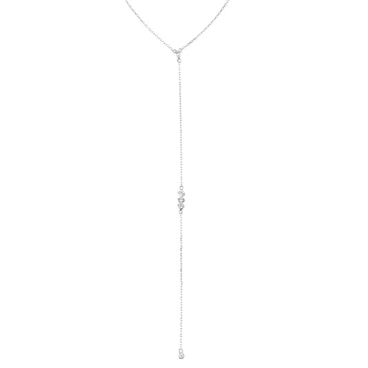 925 Sterling Silver PIRAMIDE Crystal Necklace