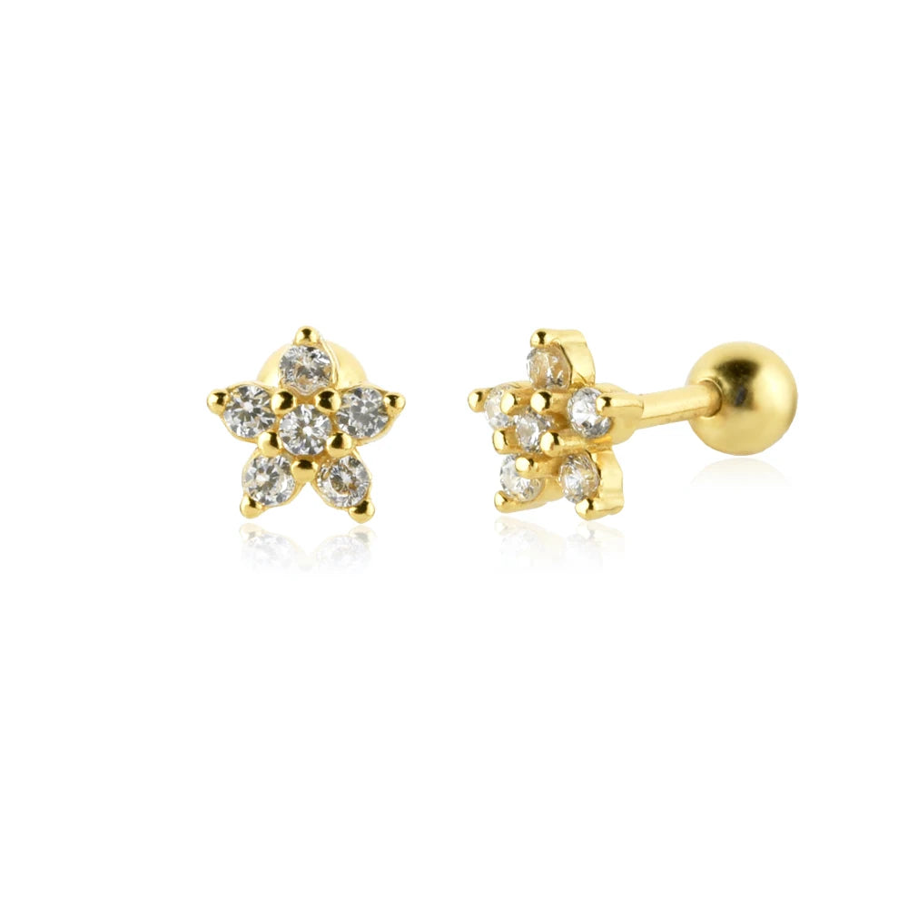 925 Sterling Silver Star Stud Earrings
