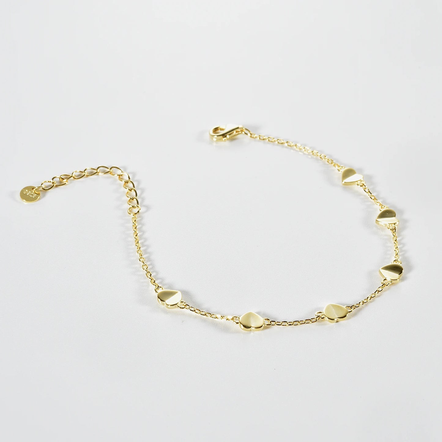 925 Sterling Silver Heart Chain Bracelet