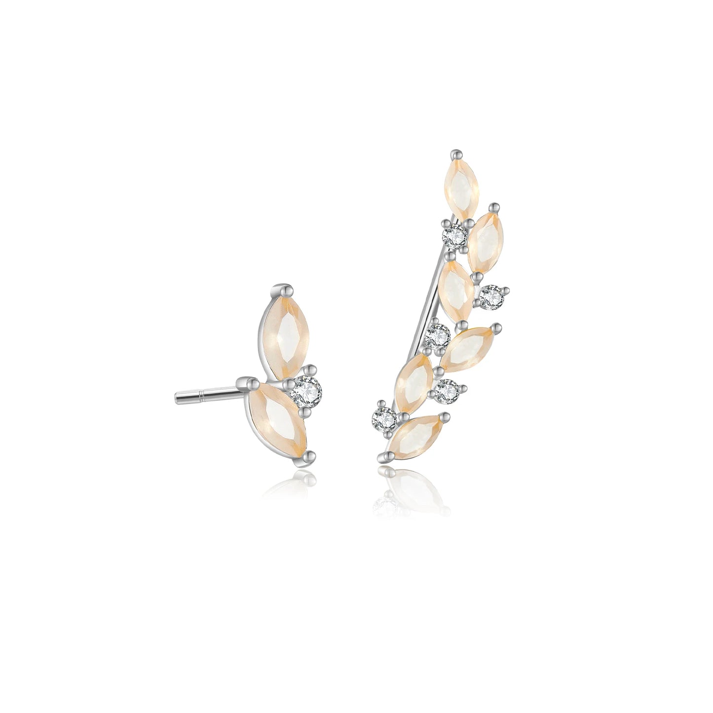 925 Sterling Silver Gemstone Stud Earrings