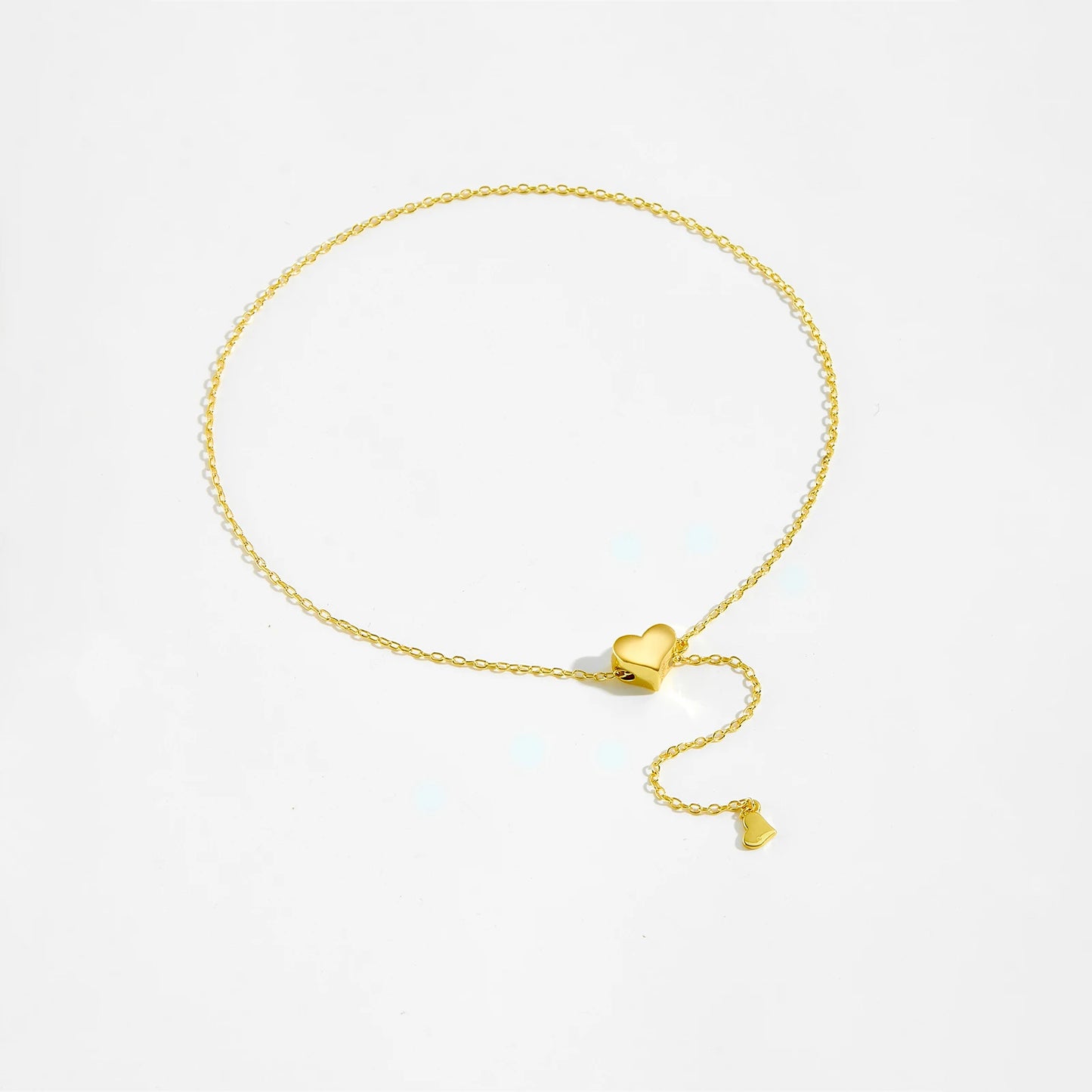 925 Sterling Silver Adjustable Heart Bracelet