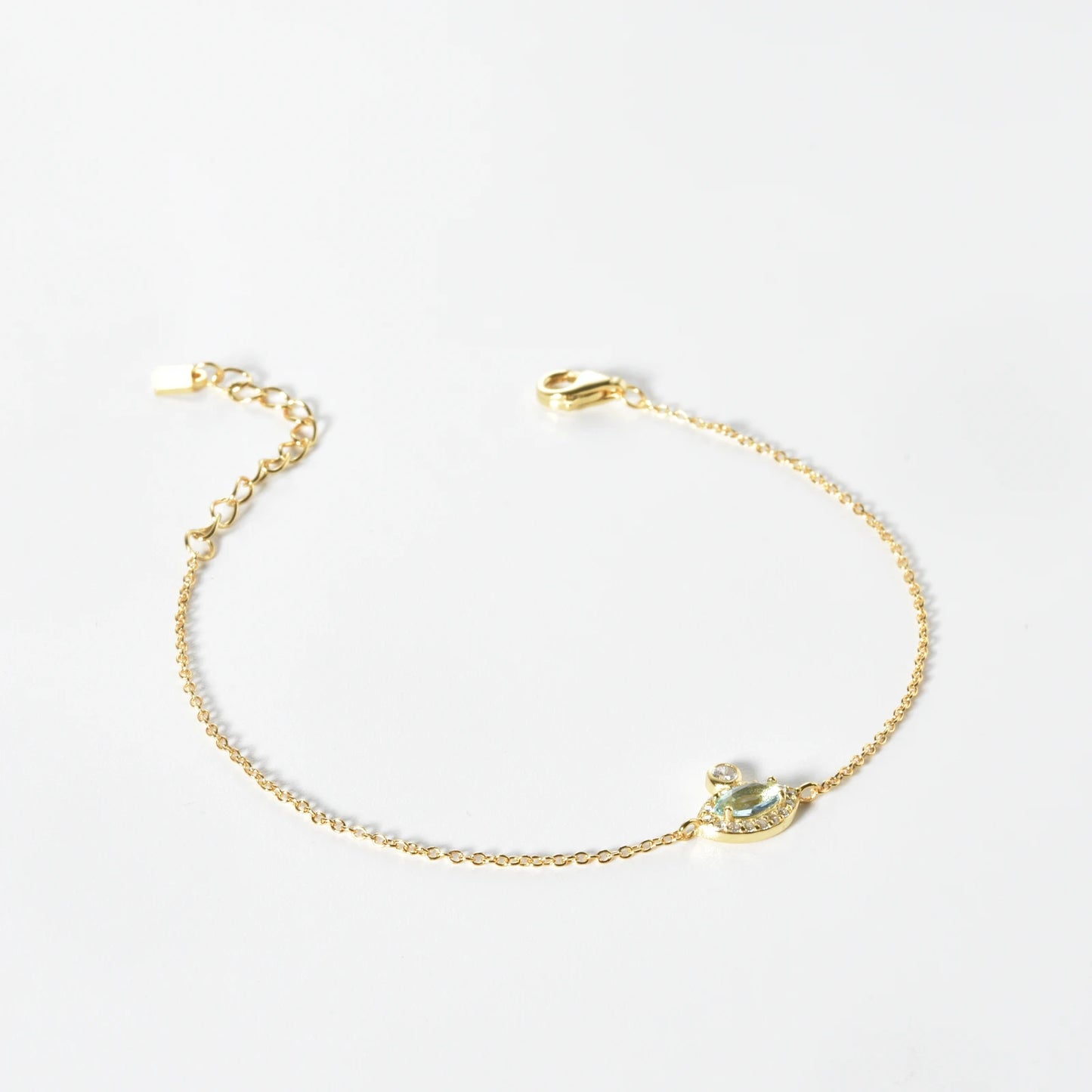 925 Sterling Silver Blue Zircon Bracelet
