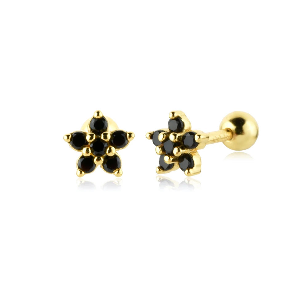 925 Sterling Silver Star Stud Earrings