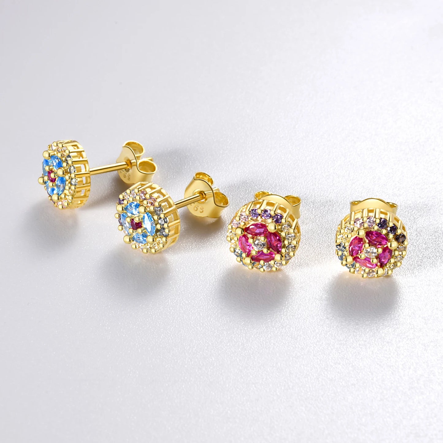 925 Sterling Silver Rainbow Stud Earring