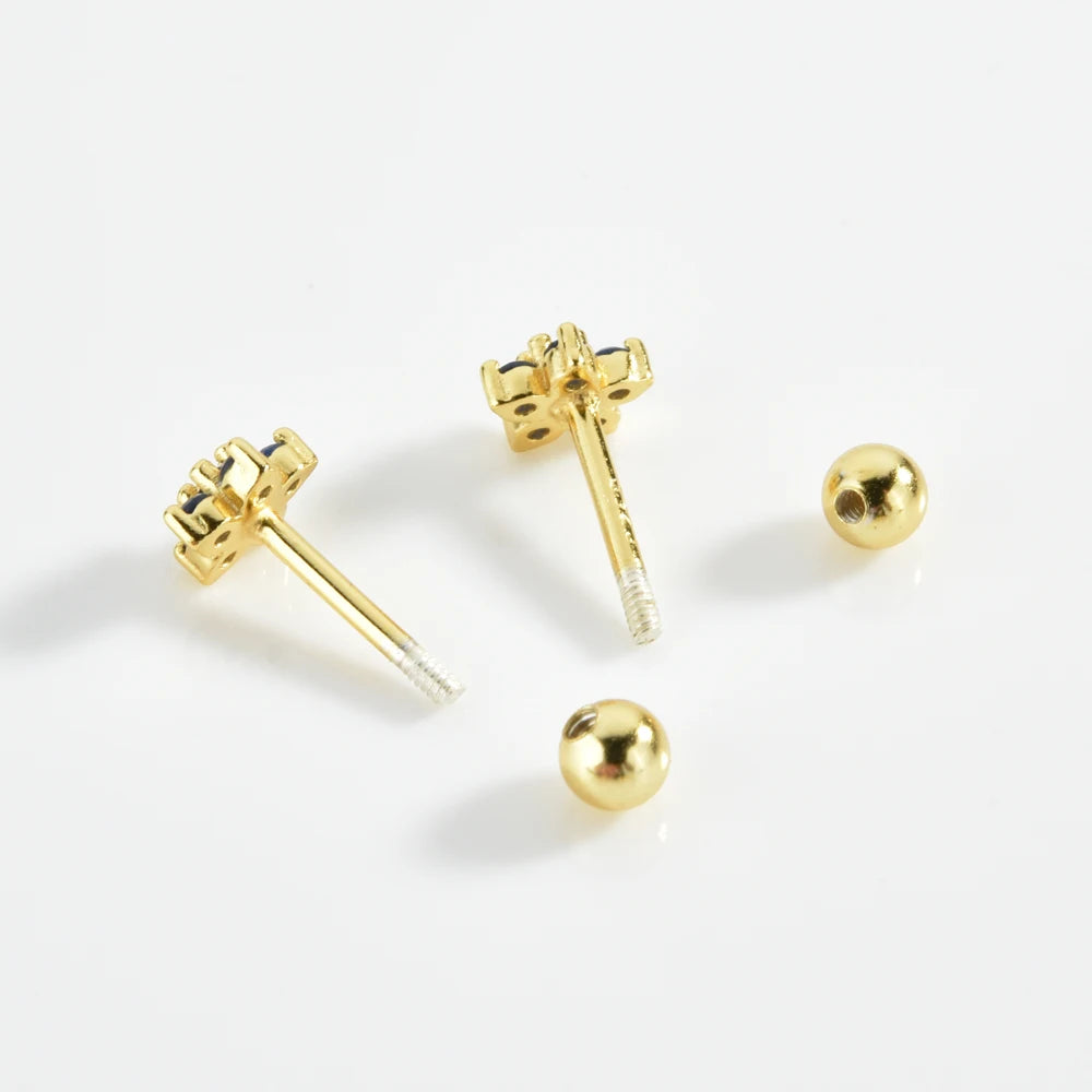 925 Sterling Silver Star Stud Earrings