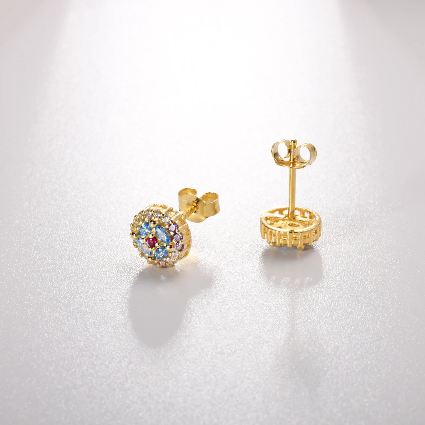 925 Sterling Silver Rainbow Stud Earring