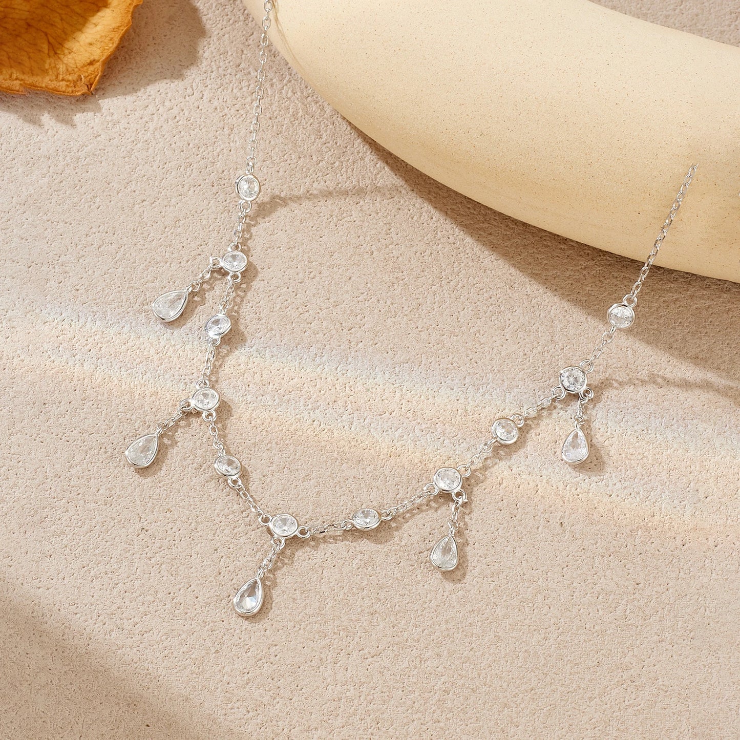 925 Sterling Silver Zircon Necklace
