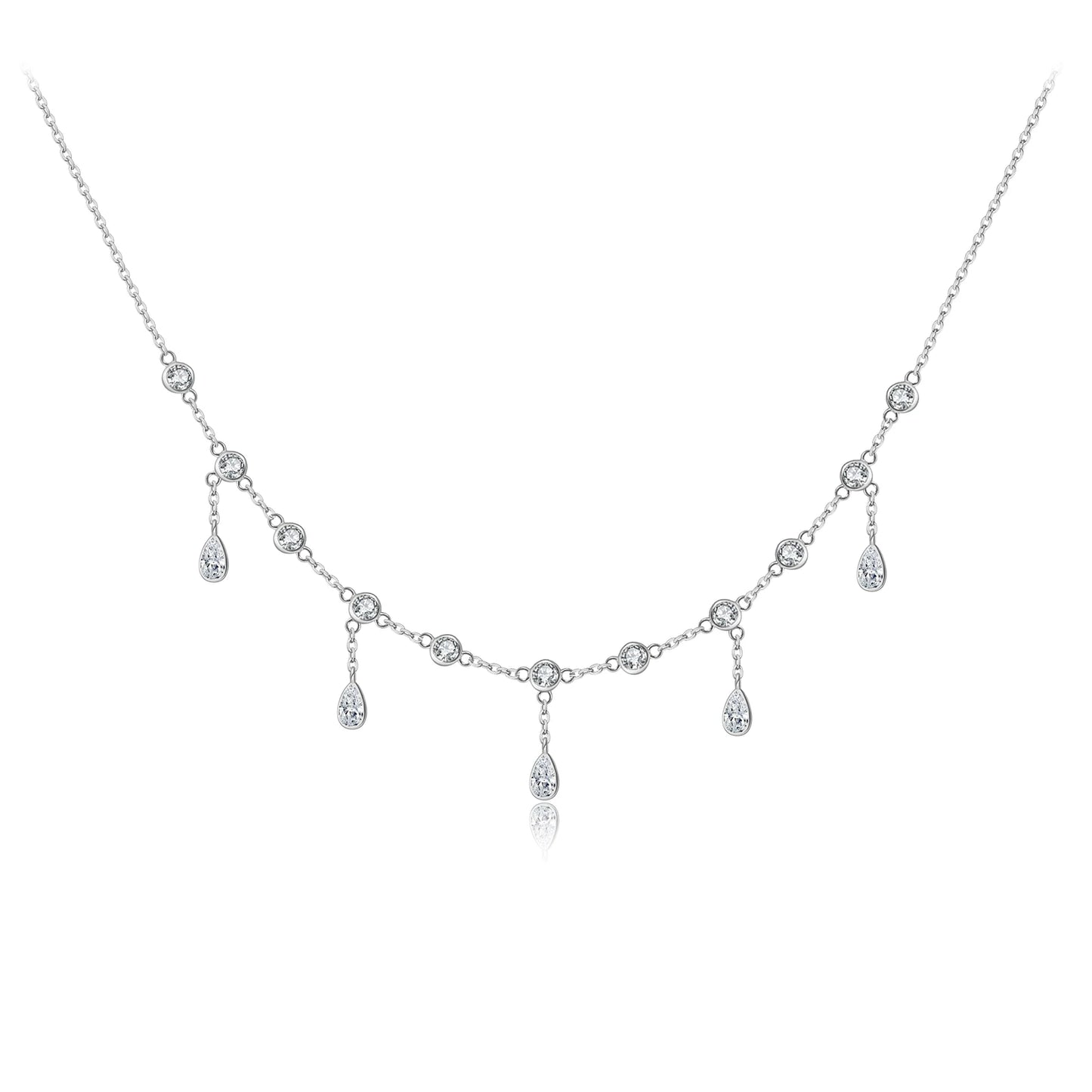 925 Sterling Silver Zircon Necklace