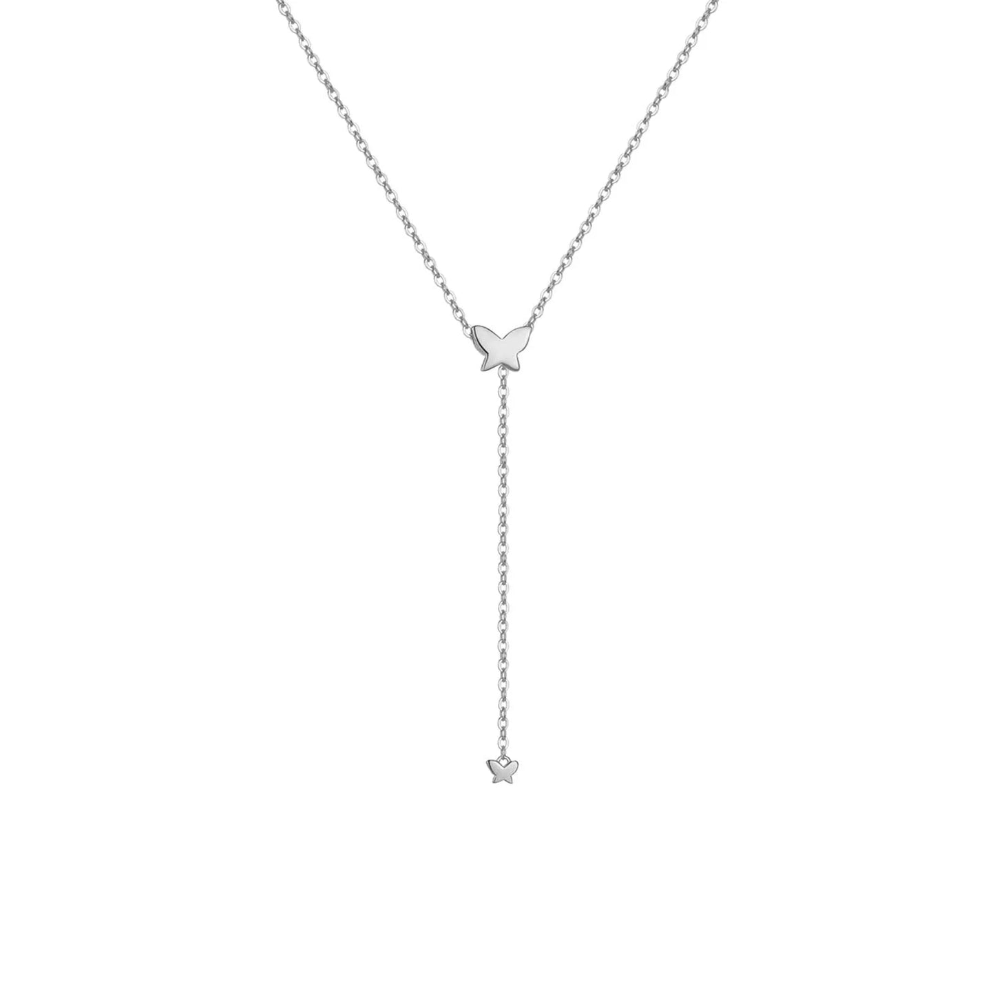 925 Sterling Silver Adjustable Butterfly Pendant