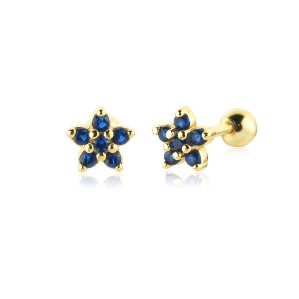 925 Sterling Silver Star Stud Earrings