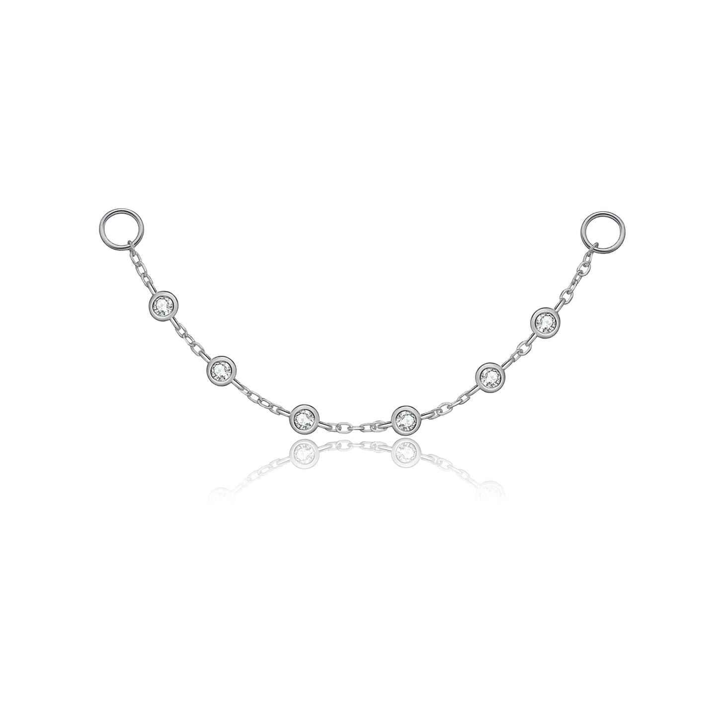 925 Sterling Silver Zircon Hoops Drop Earring