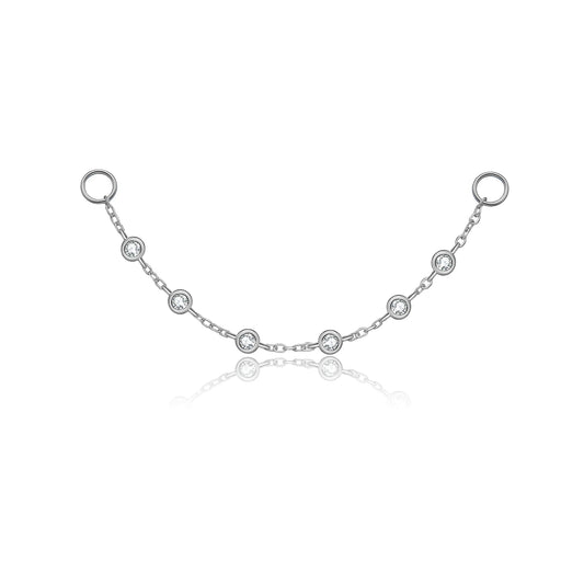 925 Sterling Silver Zircon Hoops Drop Earring