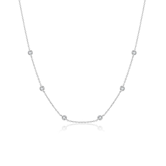 925 Sterling Silver Zircon Necklace