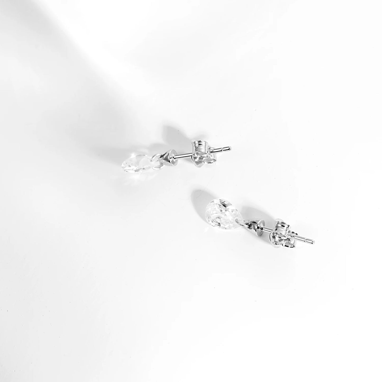925 Sterling Silver Pear Stud Earrings