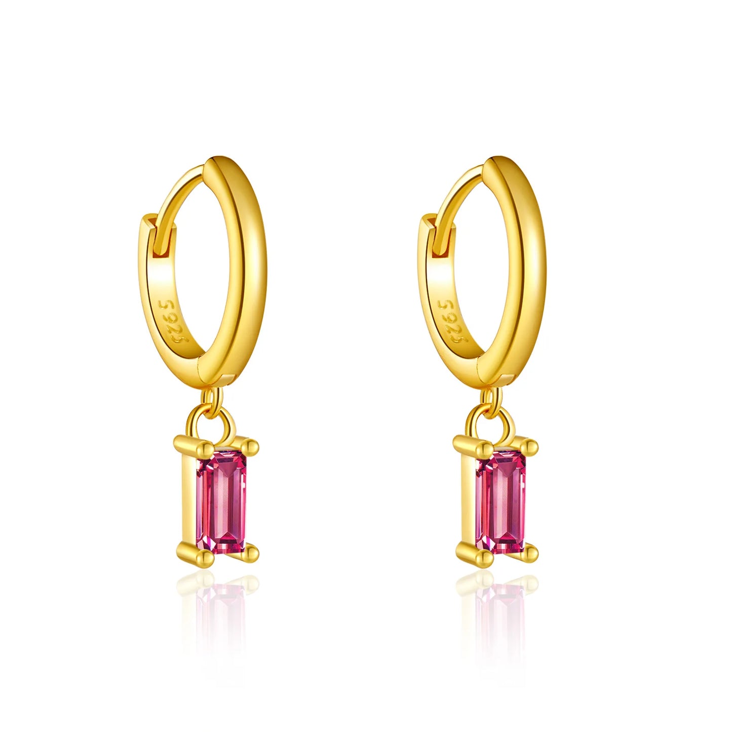 925 Sterling Silver Crystal Earrings