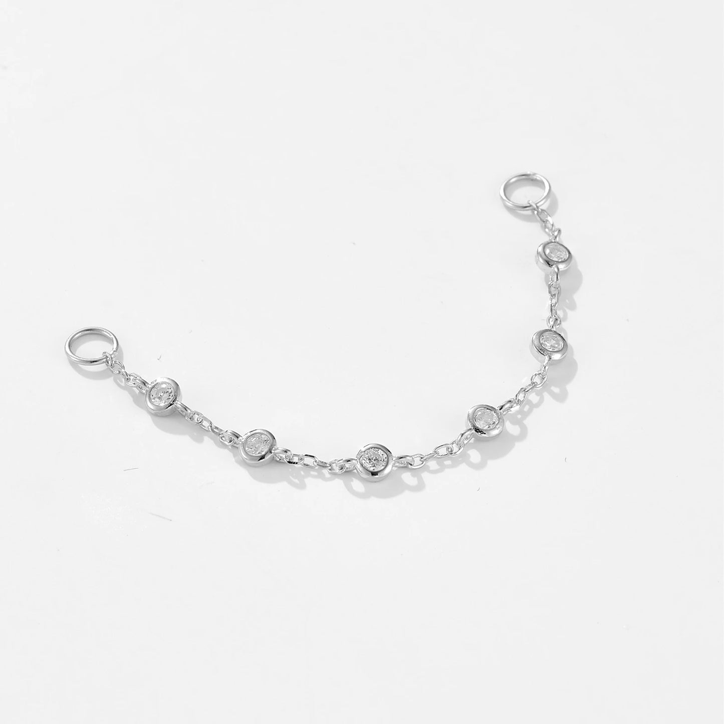 925 Sterling Silver Zircon Hoops Drop Earring