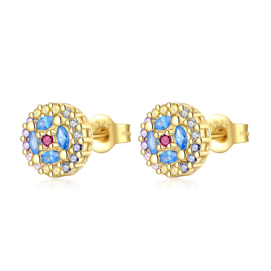 925 Sterling Silver Rainbow Stud Earring