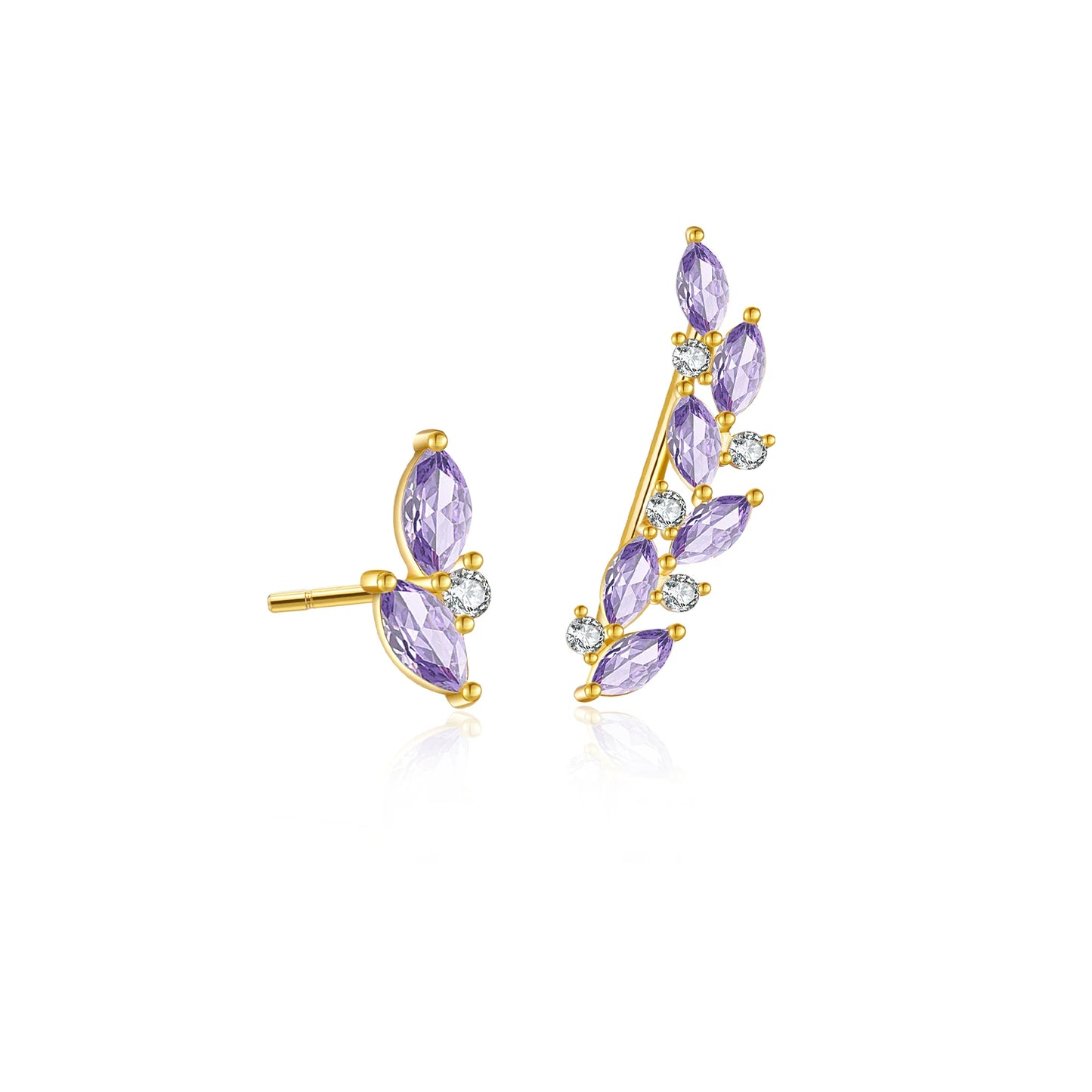 925 Sterling Silver Gemstone Stud Earrings