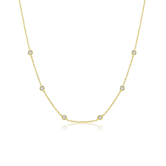 925 Sterling Silver Zircon Necklace