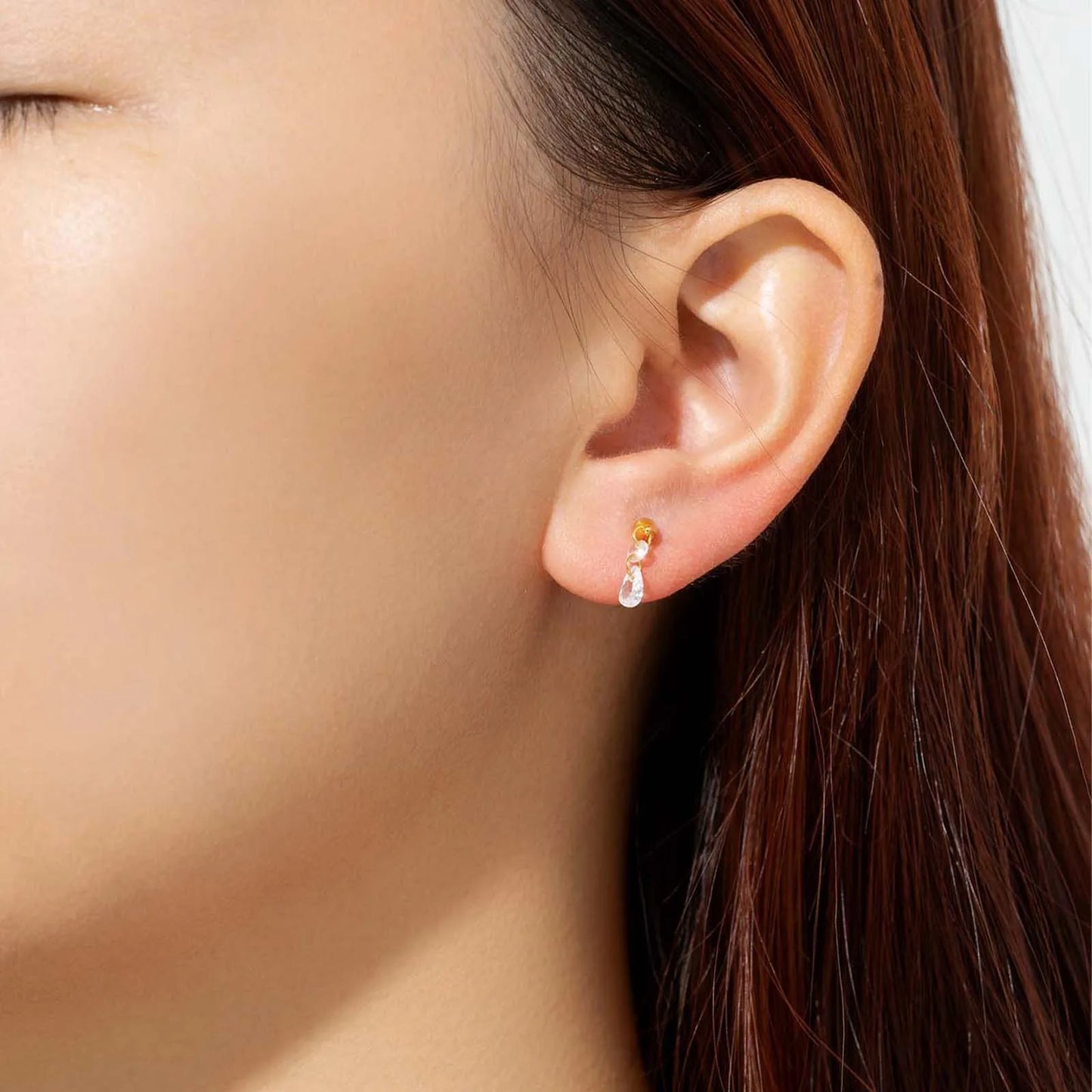 925 Sterling Silver Clear Zircon Stud Earrings