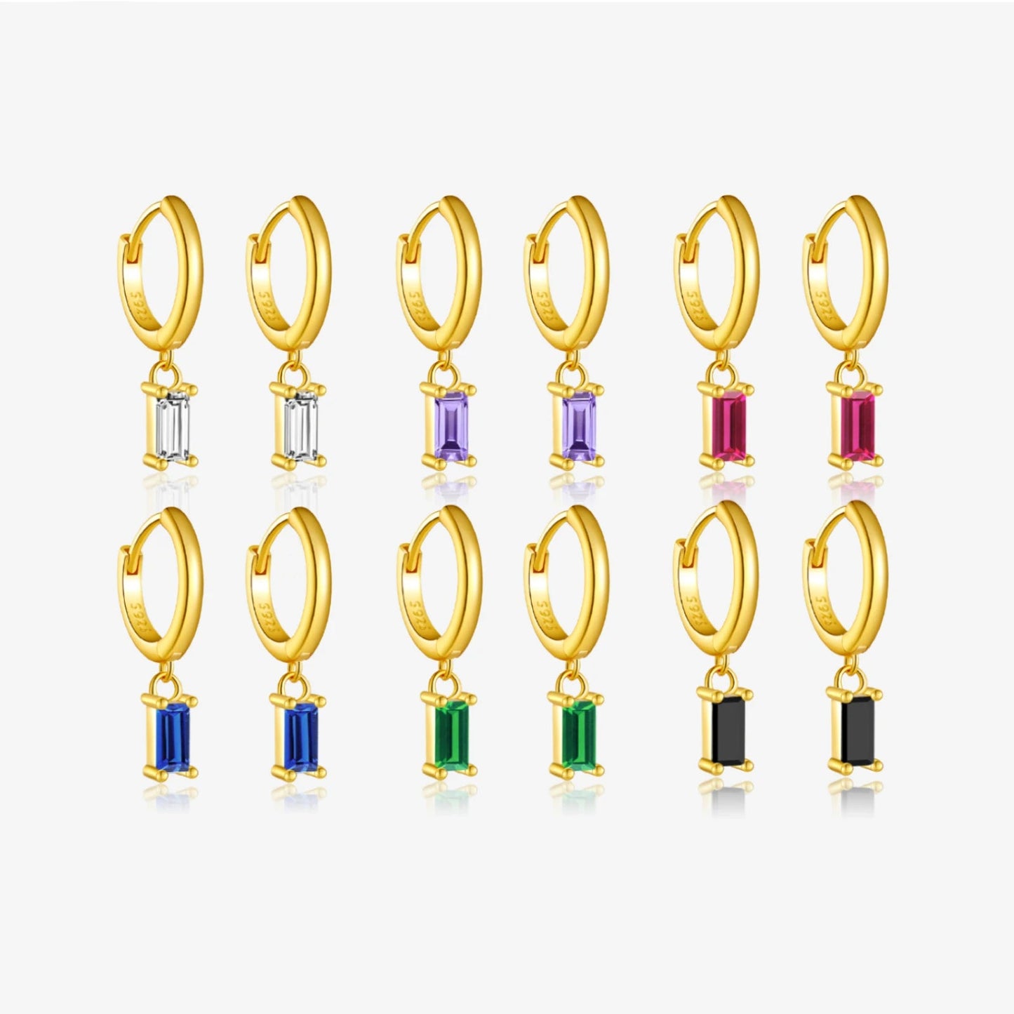 925 Sterling Silver Crystal Earrings