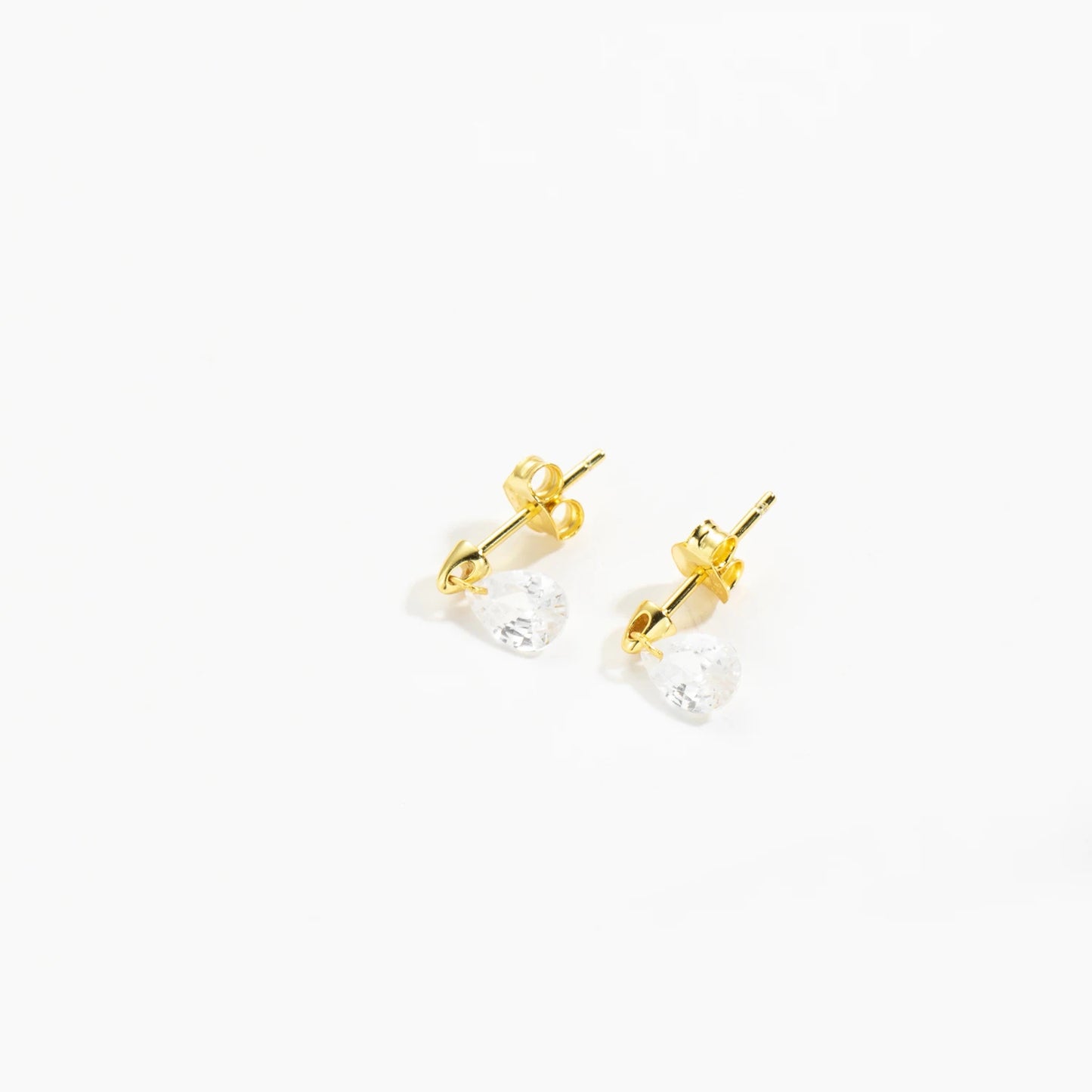 925 Sterling Silver Pear Stud Earrings