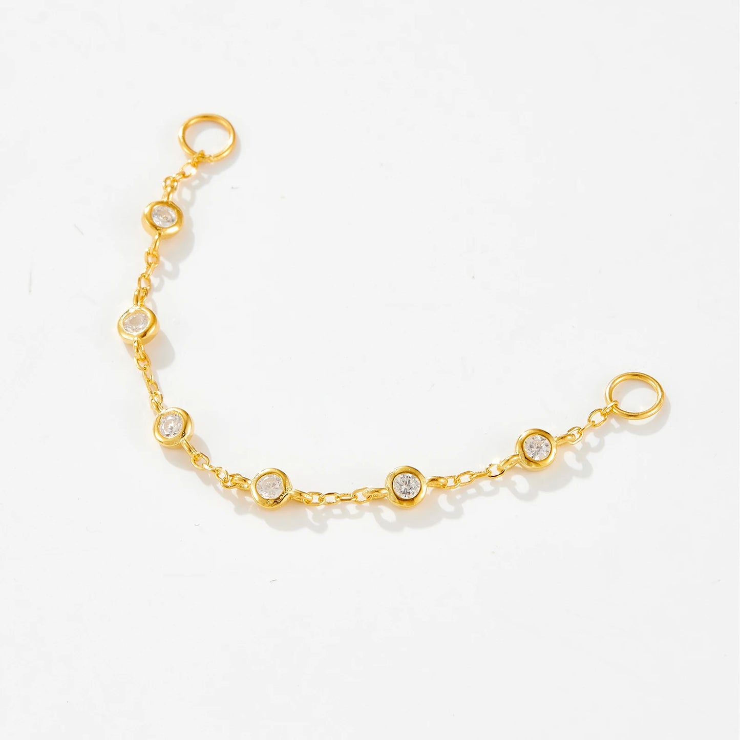925 Sterling Silver Zircon Hoops Drop Earring