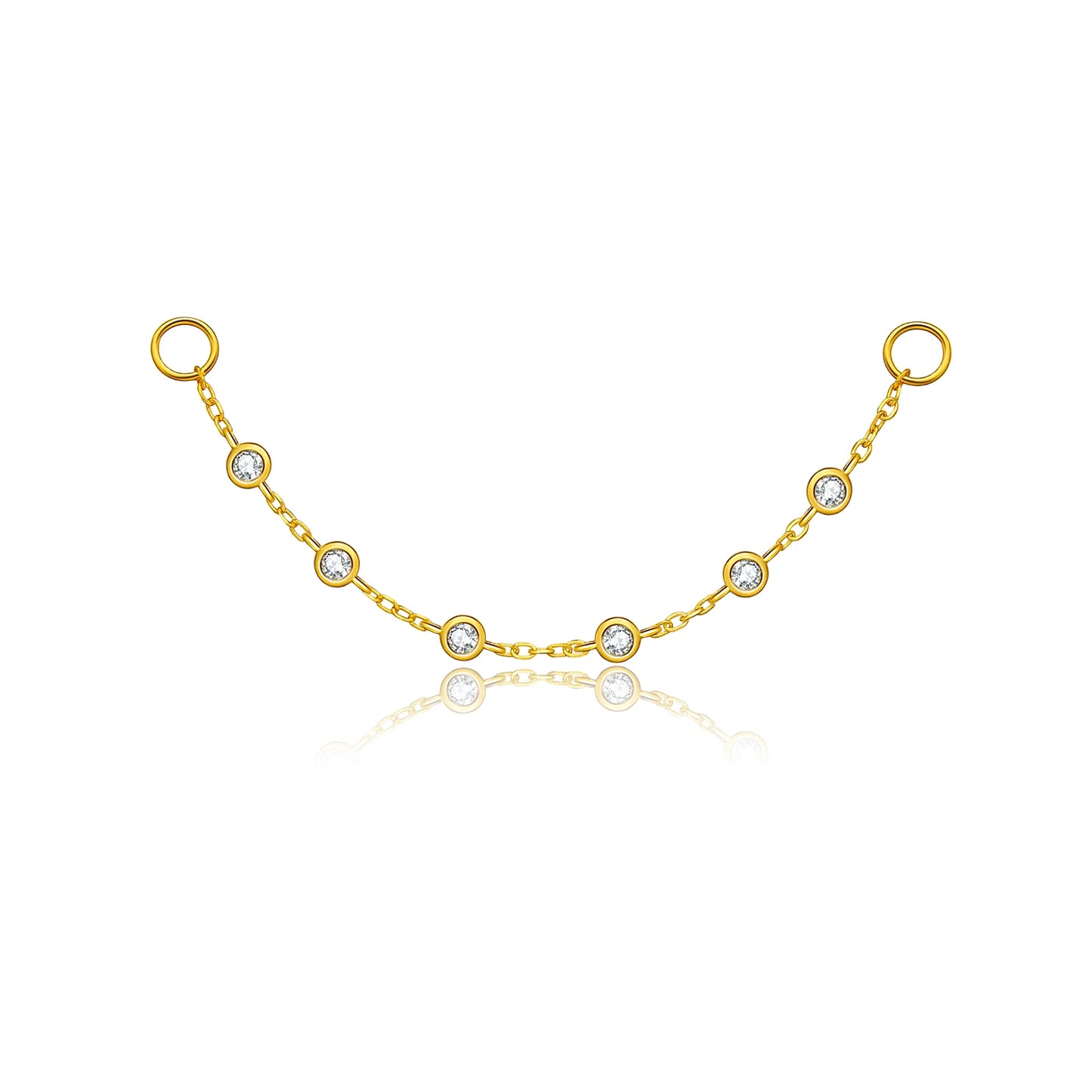 925 Sterling Silver Zircon Hoops Drop Earring