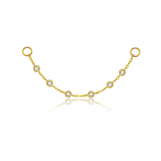 925 Sterling Silver Zircon Hoops Drop Earring