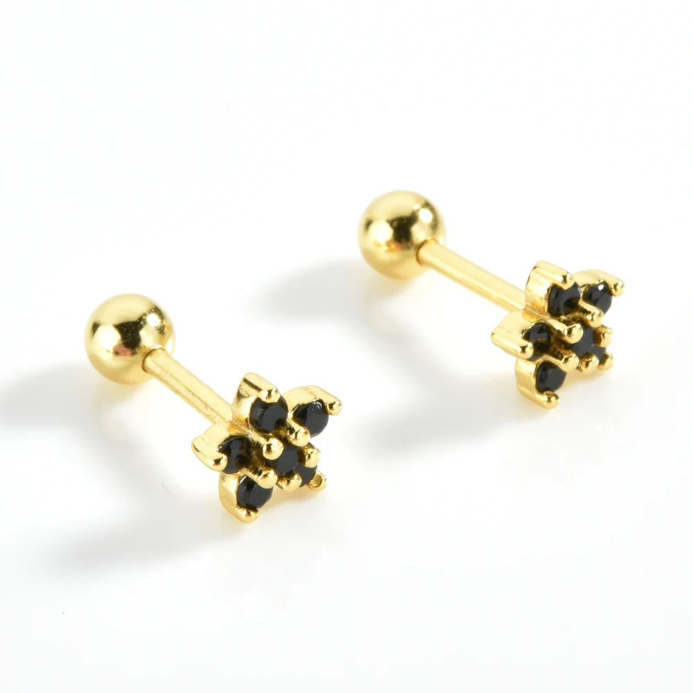 925 Sterling Silver Star Stud Earrings