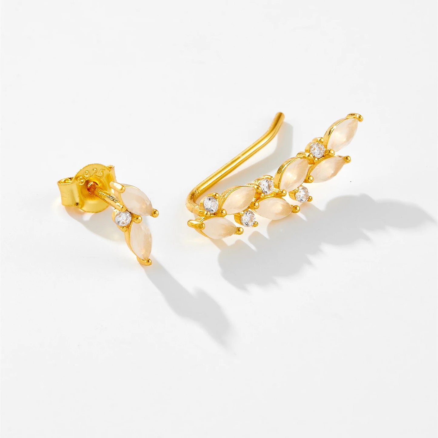 925 Sterling Silver Gemstone Stud Earrings