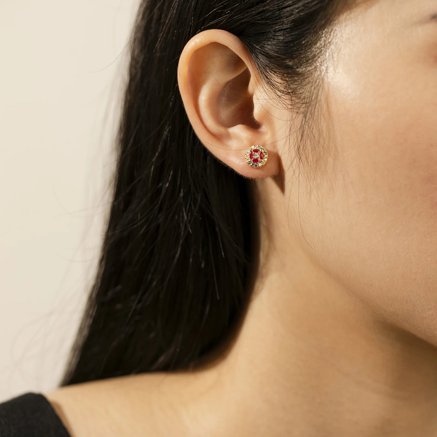 925 Sterling Silver Rainbow Stud Earring