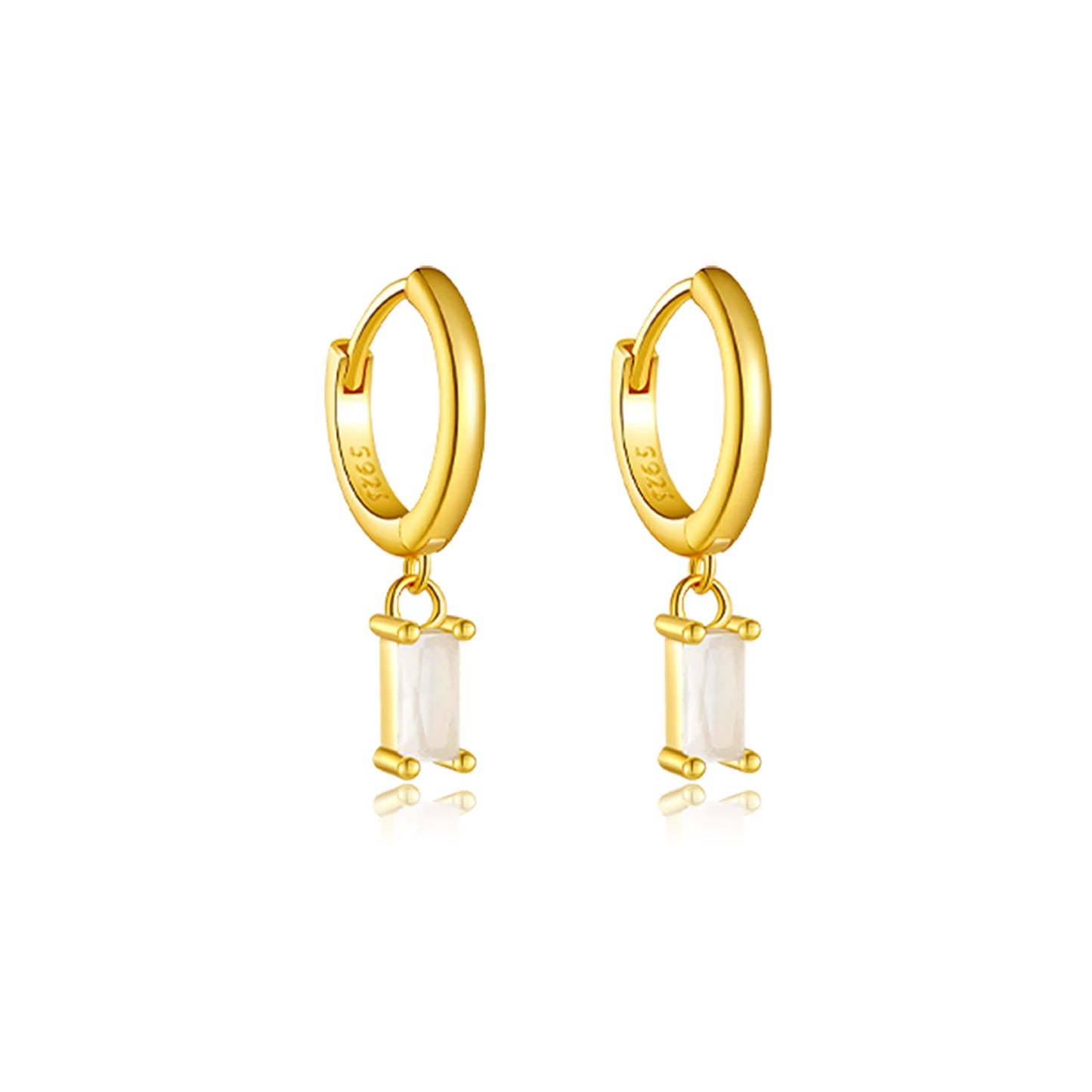 925 Sterling Silver Crystal Earrings
