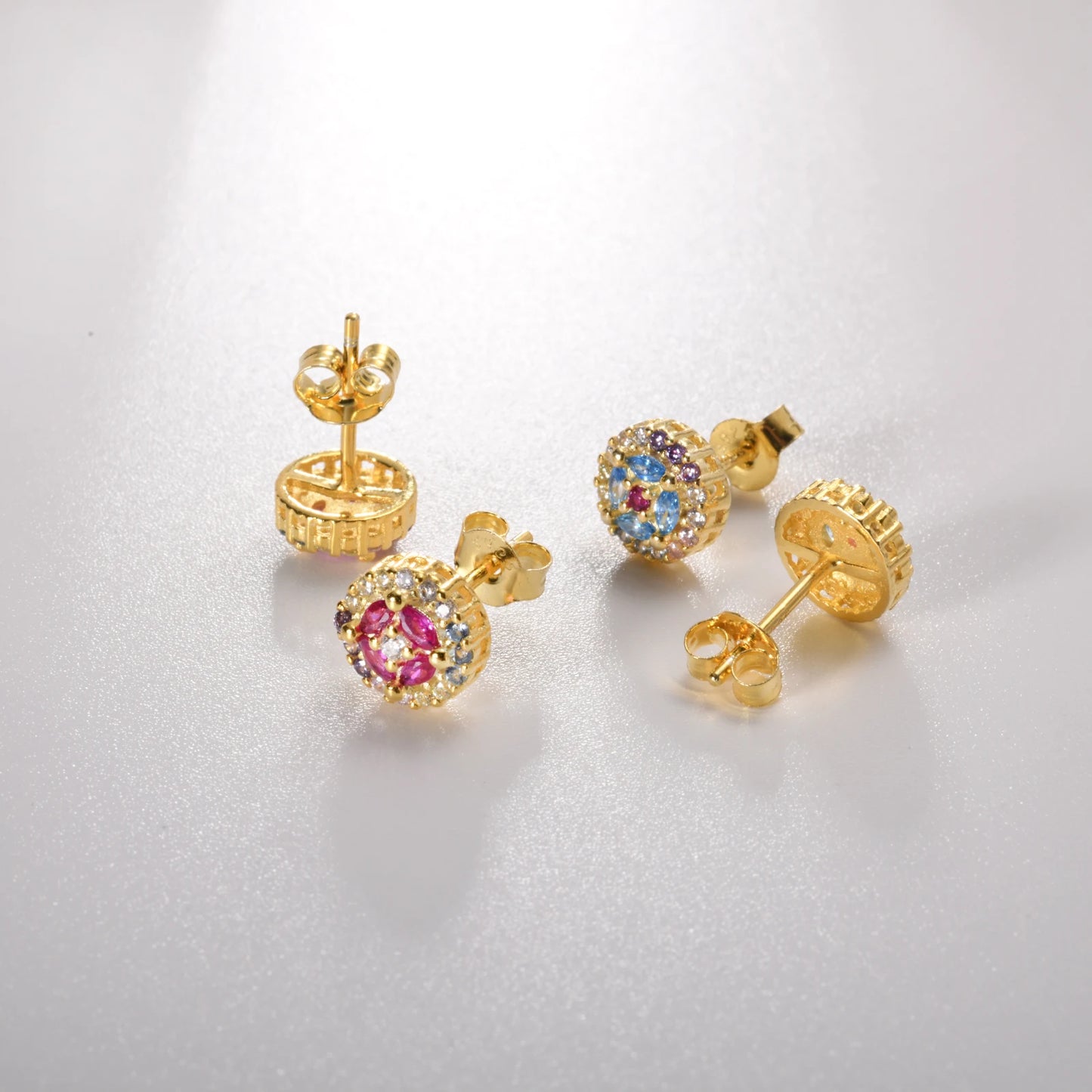 925 Sterling Silver Rainbow Stud Earring