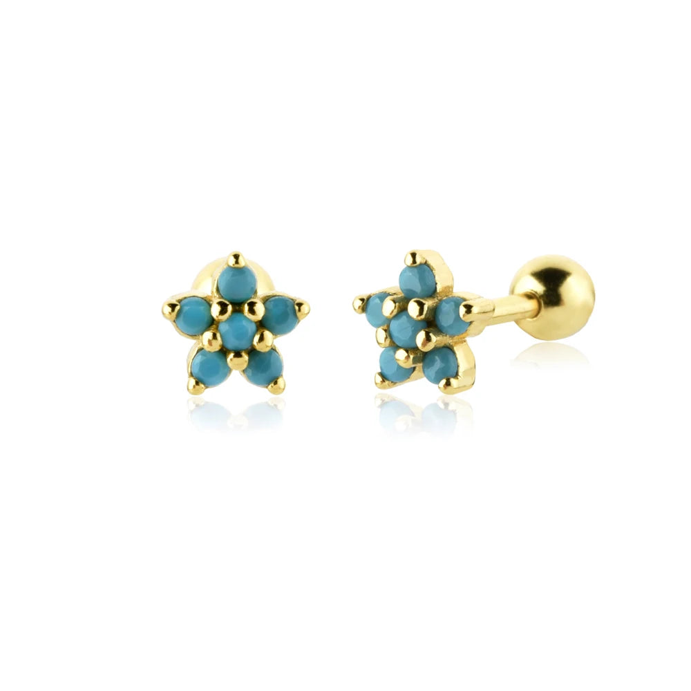 925 Sterling Silver Star Stud Earrings