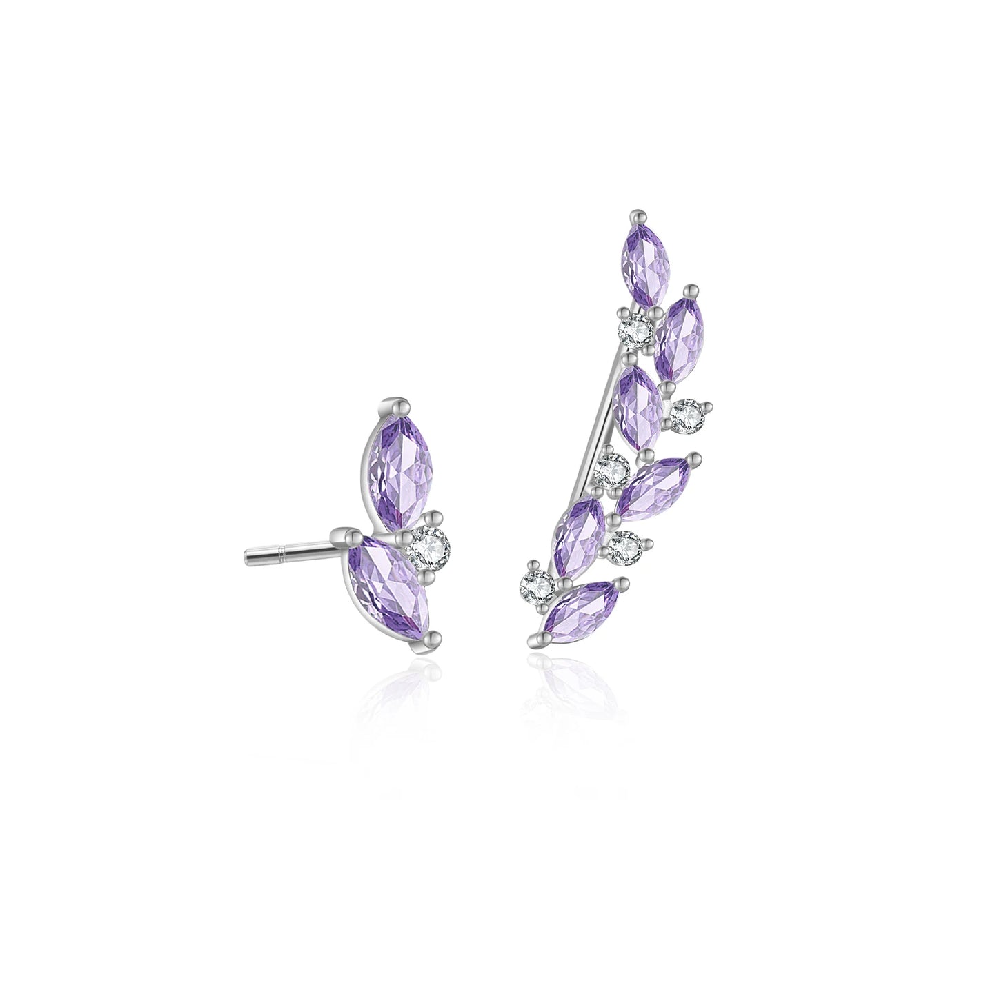925 Sterling Silver Gemstone Stud Earrings