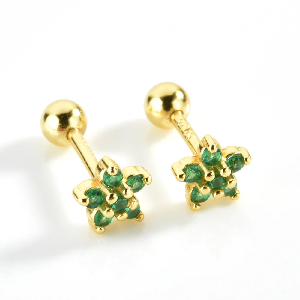 925 Sterling Silver Star Stud Earrings