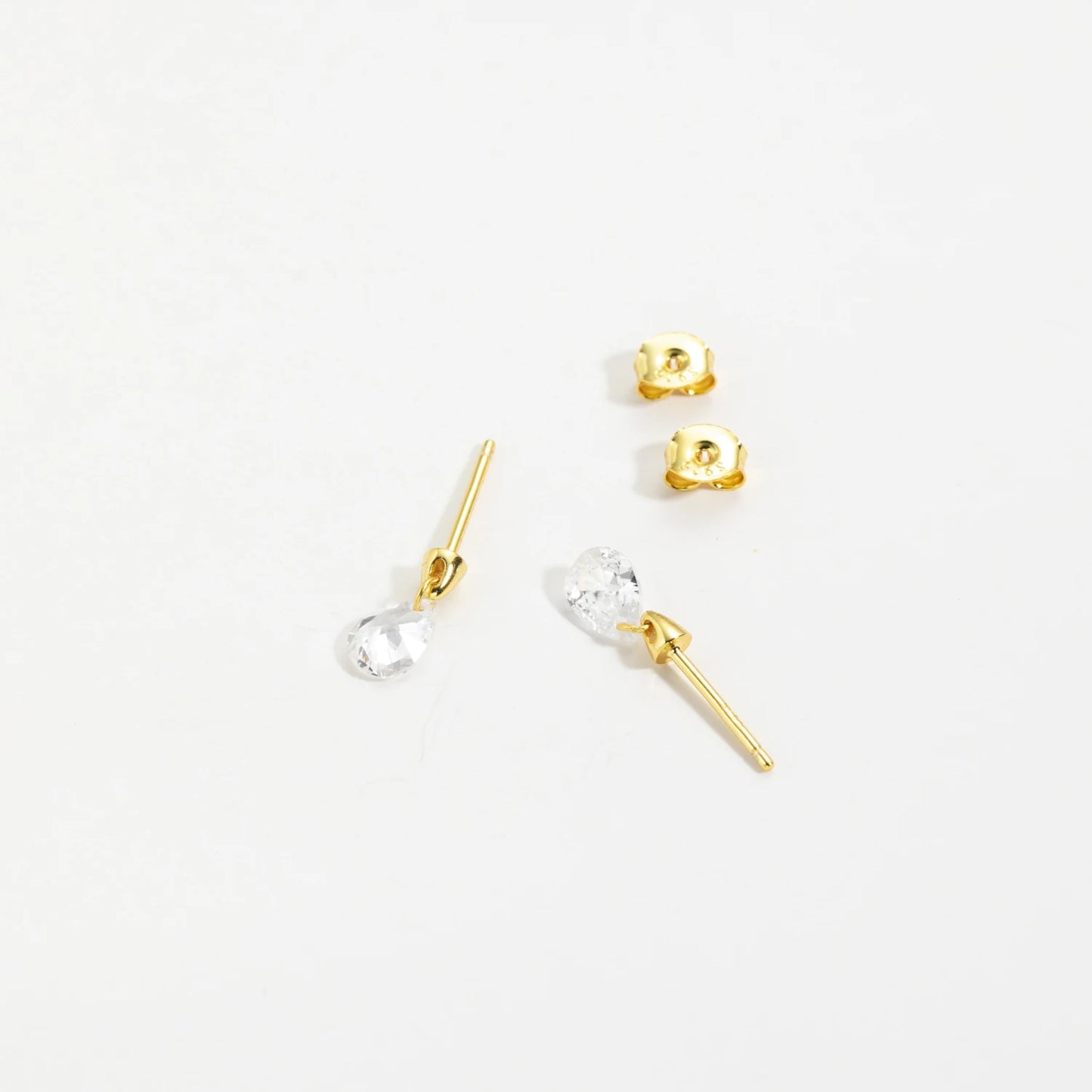 925 Sterling Silver Pear Stud Earrings