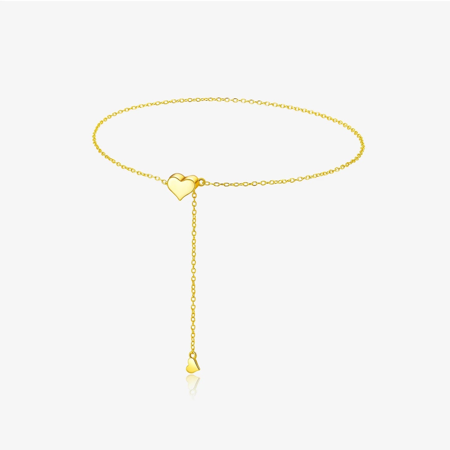 925 Sterling Silver Adjustable Heart Bracelet