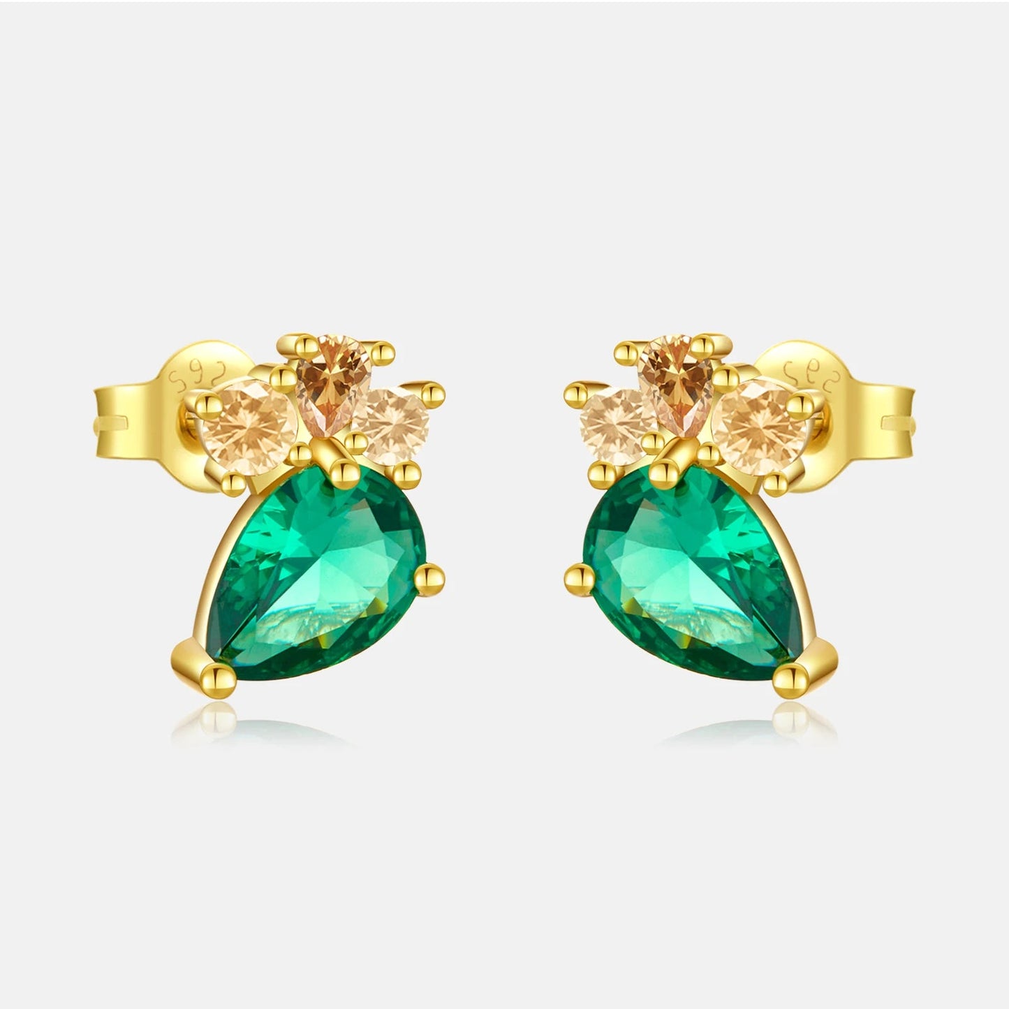 925 Sterling Silver Zircon Stud Earrings