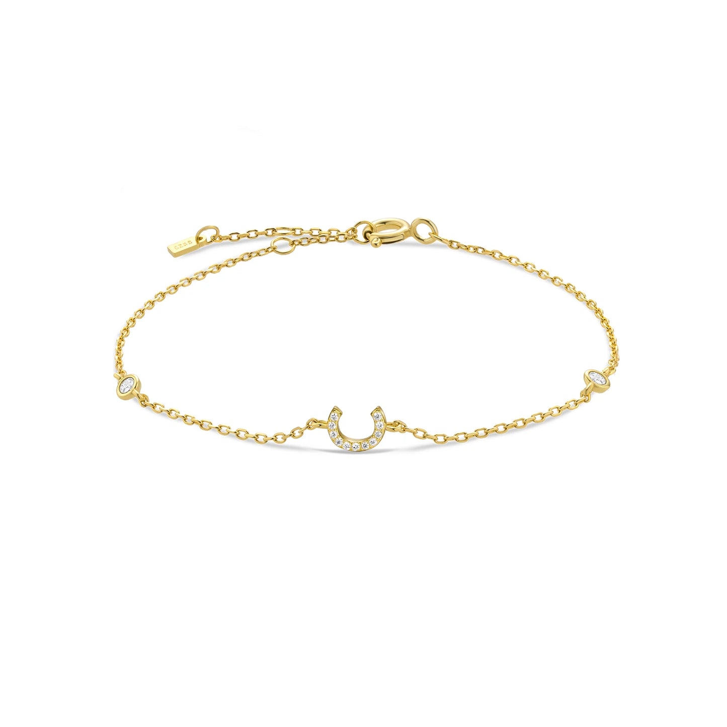 925 Sterling Silver Zircon Letter Bracelet