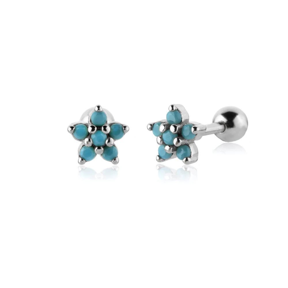 925 Sterling Silver Star Stud Earrings