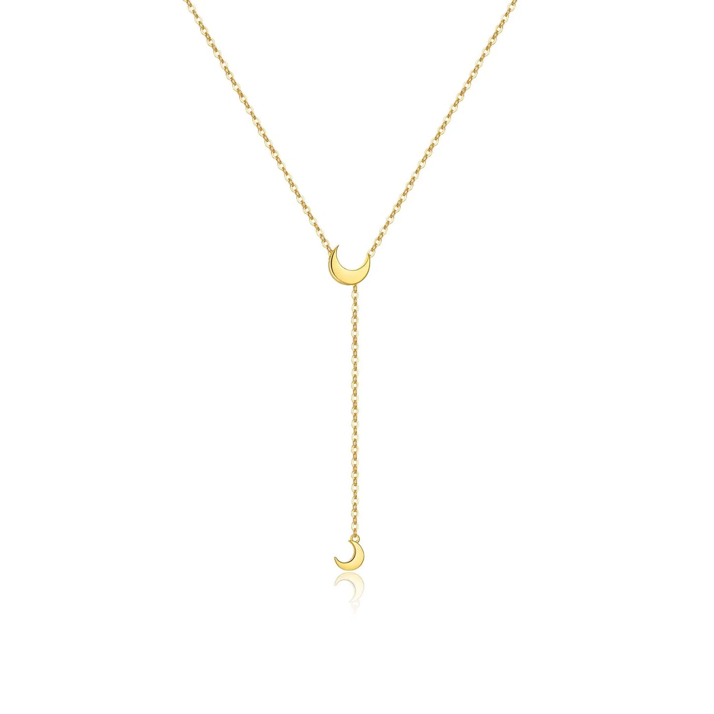 925 Sterling Silver Adjustable Moon Pendant