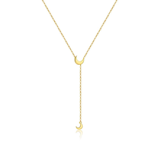 925 Sterling Silver Adjustable Moon Pendant