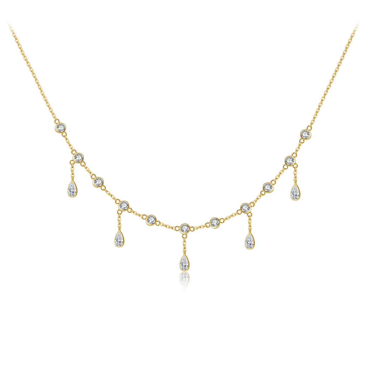 925 Sterling Silver Zircon Necklace