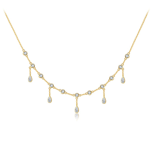 925 Sterling Silver Zircon Necklace