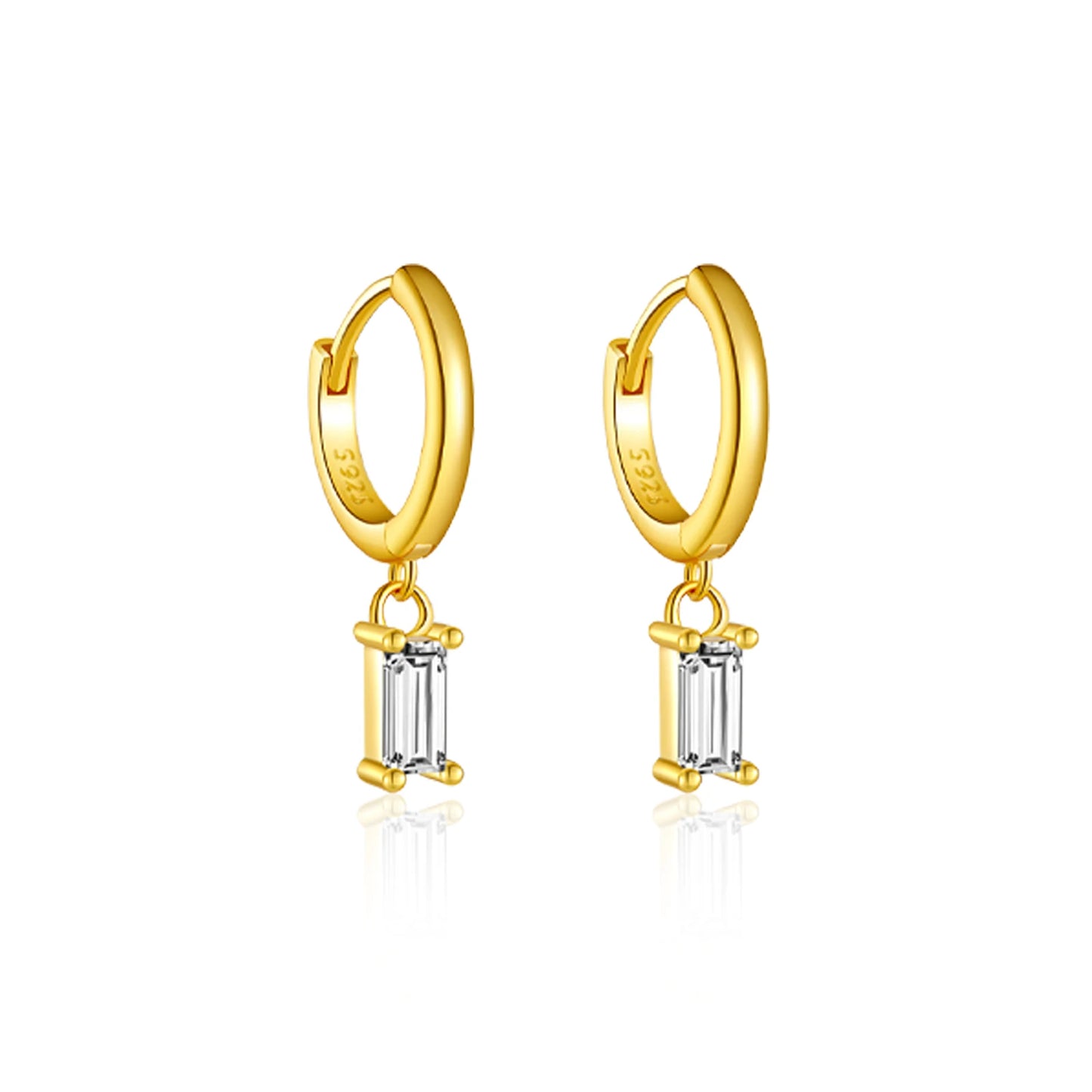 925 Sterling Silver Crystal Earrings