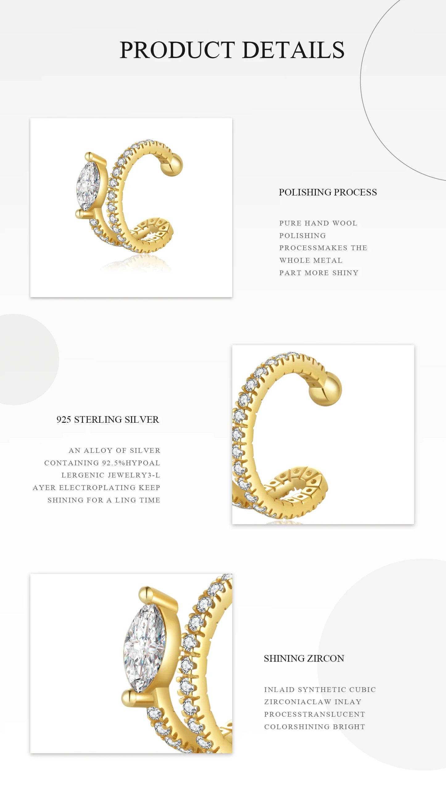 925 Sterling Silver Earcuff